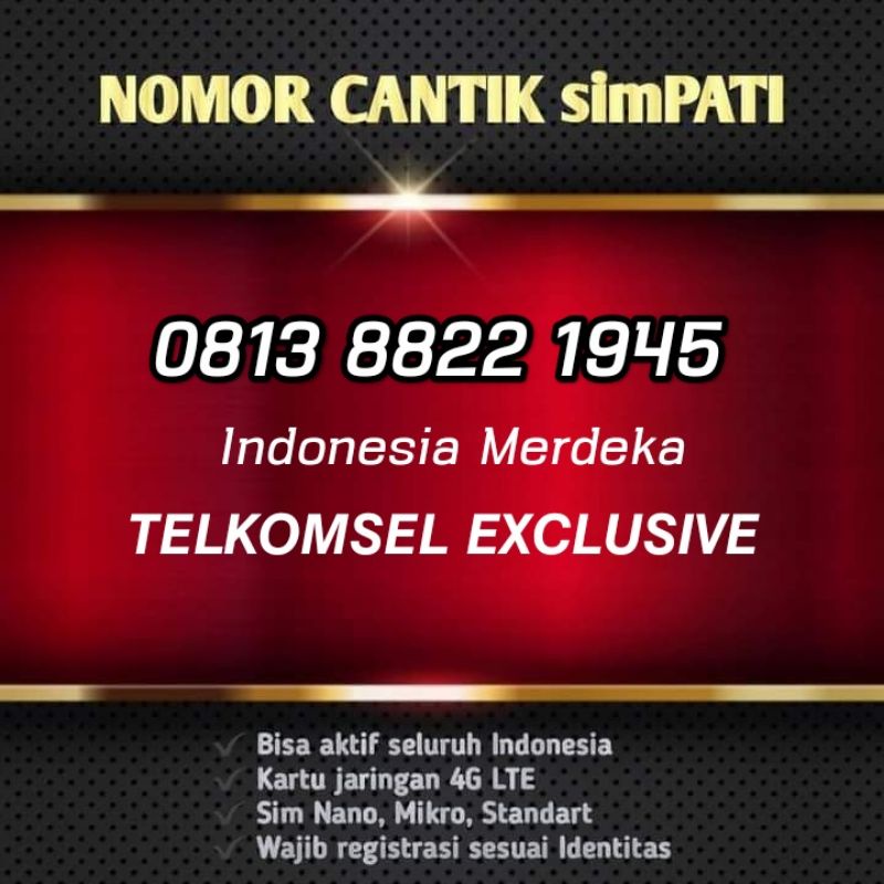 Nomor Cantik Simpati 1945