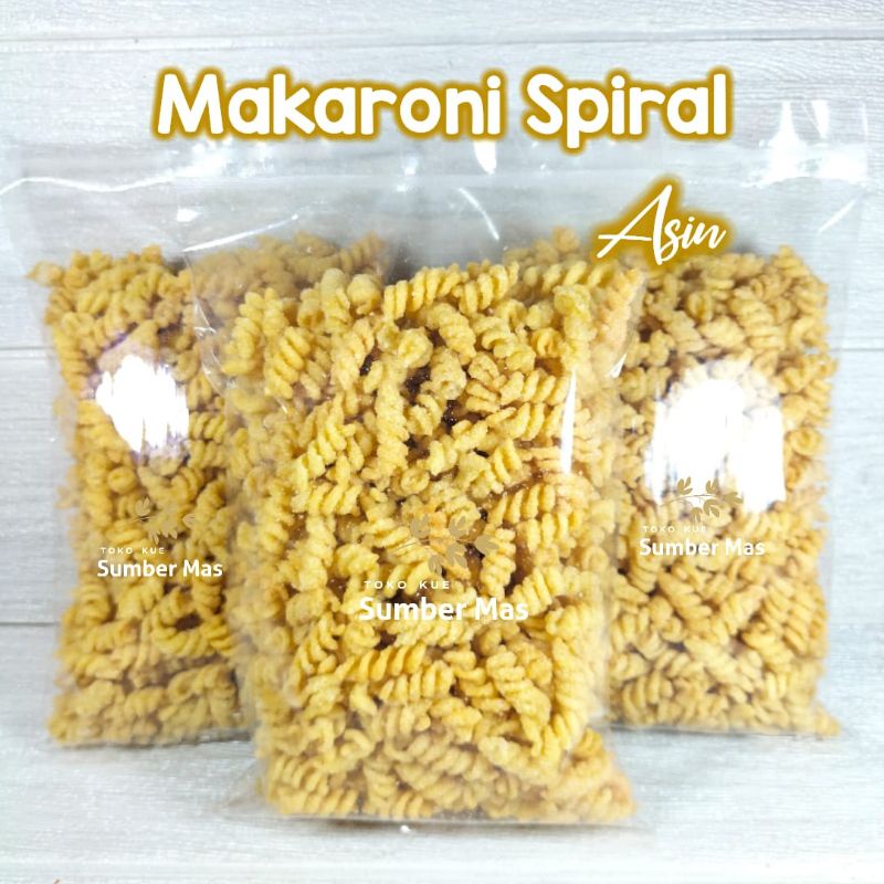 MAKARONI SPIRAL ASIN 500gr / MACARONI SPIRAL /MAKRONI KILOAN