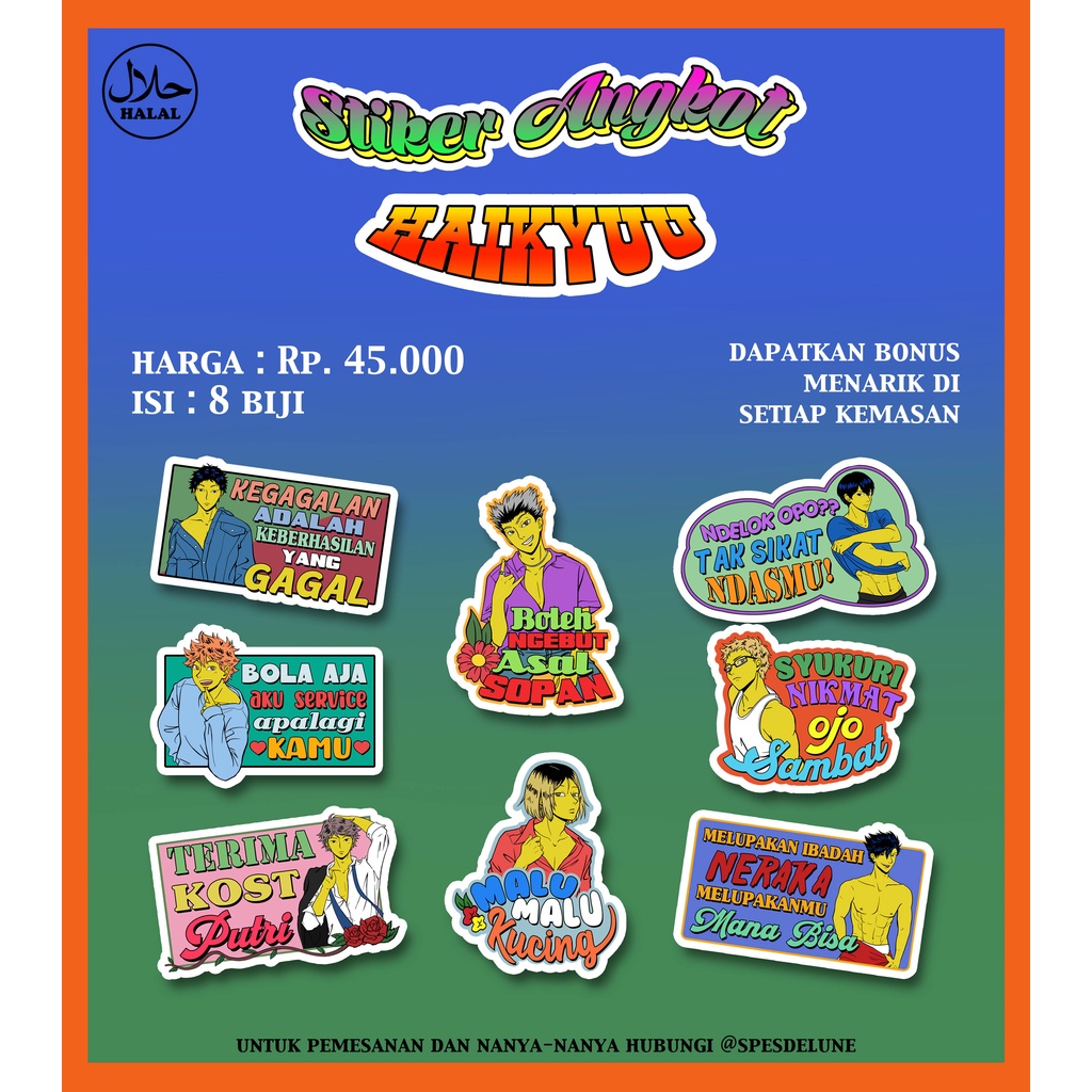 

Stiker Angkot Haikyuu