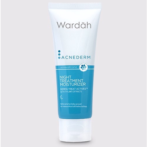 TERLARIS!!! Wardah Acnederm Night Treatment Moisturizer 40 ml - Pelembab Wajah - Menutrisi kulit - Melembapkan - Mencerahkan