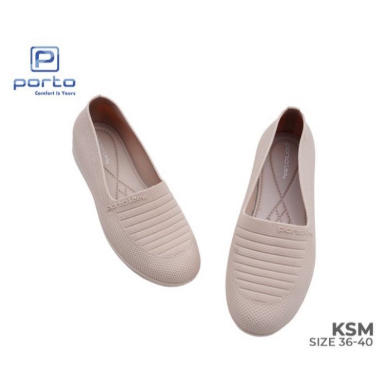 PROMO!!! Porto Lady KSM - Sepatu Jelly Slip On Karet Terbaru Anti Air Lentur &amp; Elastis