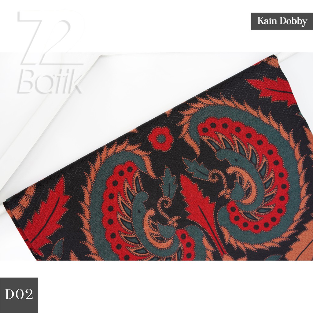 KAIN BATIK PREMIUM Dobby Motif Gurdo Warna Hitam Merah Orange Hijau Dolbi Dobi Doby 727308 Cap 72 Jarik Jarit Samping Kebat Panjang Batik Dobby Modern Premium Bahan Seragam Batik Pernikahan Kantor Keluarga Murah Kamen Jadi Batik Bali Lembaran