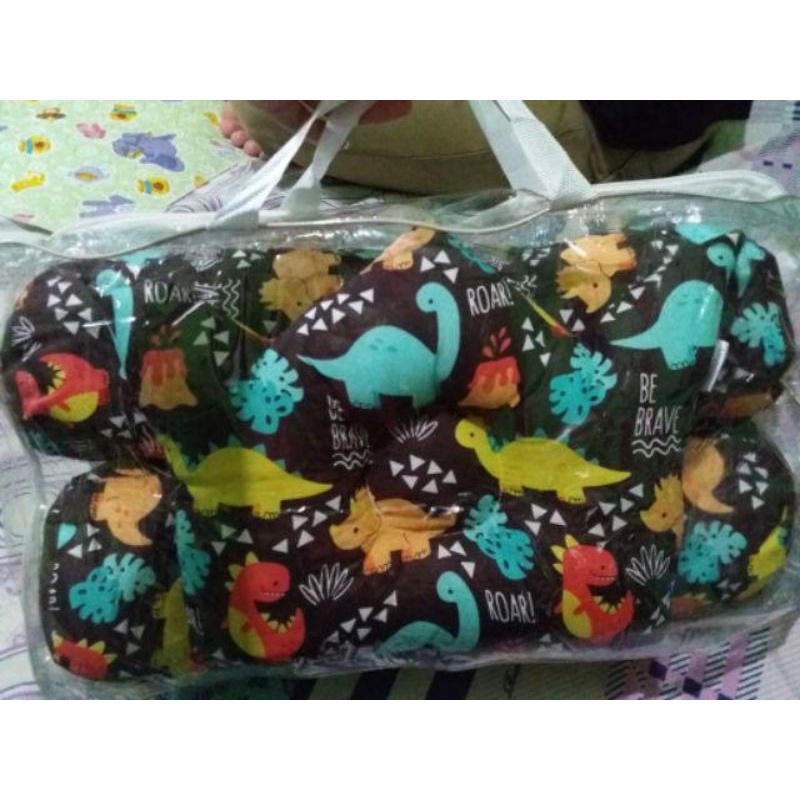 Bantal Guling Bayi / Baby Gift Set Newborn / Kado Bayi-Dino coklat