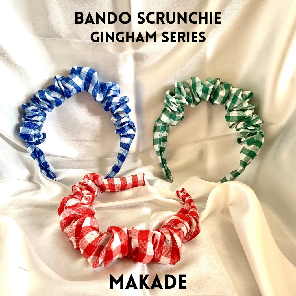 BANDO KOTAK / BANDO GINGHAM/ Korea Gingham Bandana Aksesoris/ BANDO KOREA MOTIF