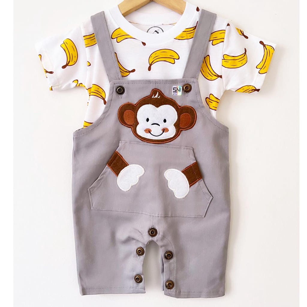 BARU! LIK001 - 2in1 Overall fashion Lion Singa bayi cowok laki-laki baju kodok Pergi Jalan Casual