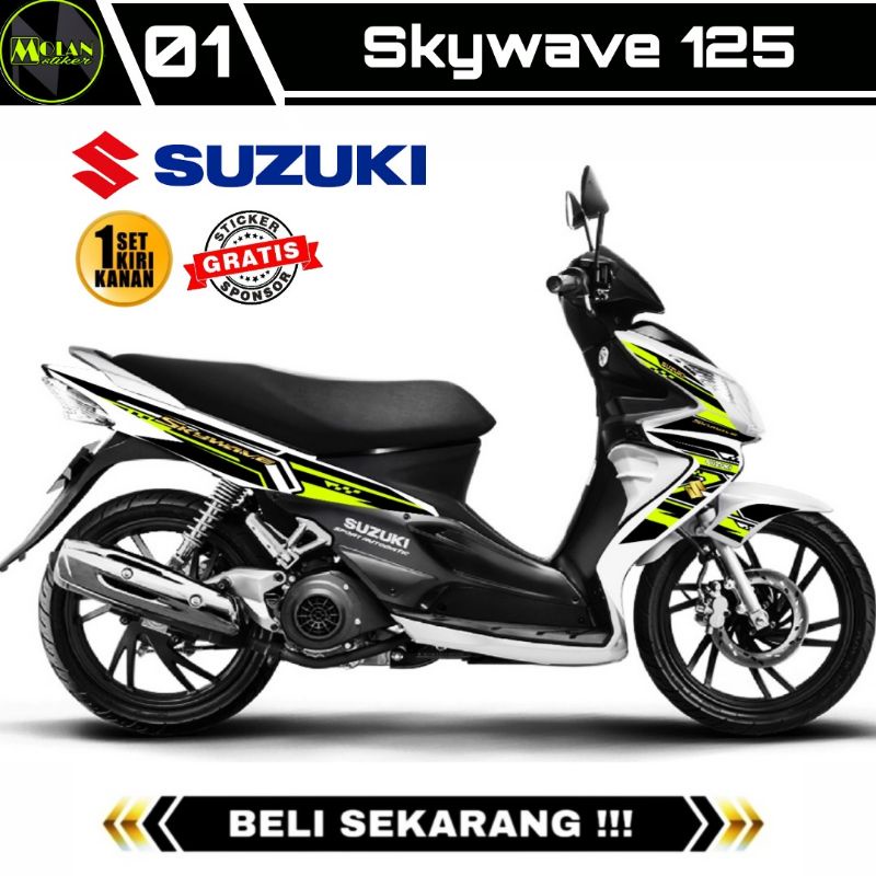 Decal Sticker Striping Variasi Suzuki SKYWAVE 125 2007-2011 / SKYWAVE NR  | Decal Skywave | Striping