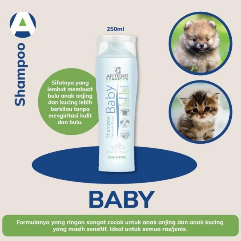 Artero baby shampoo. shampoo untuk anak kucing / puppies.