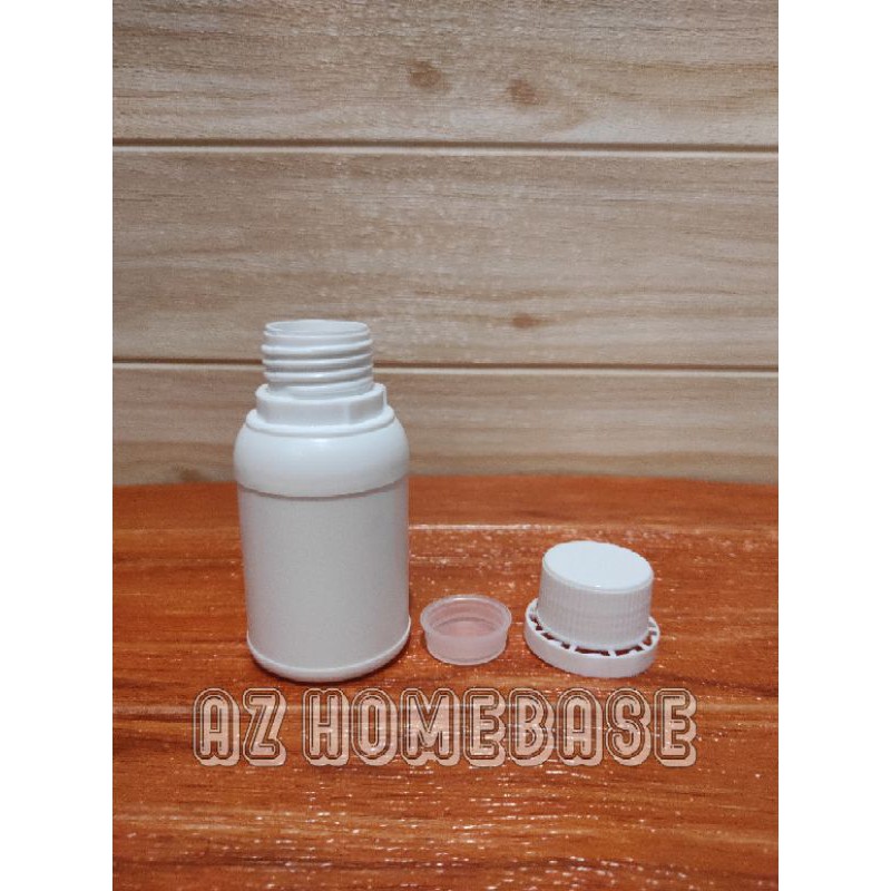 Botol Plastik 100ml Natural HDPE - Botol Labor 100ml - Botol Madu 100 ml - Botol Sabun Cair 100ml