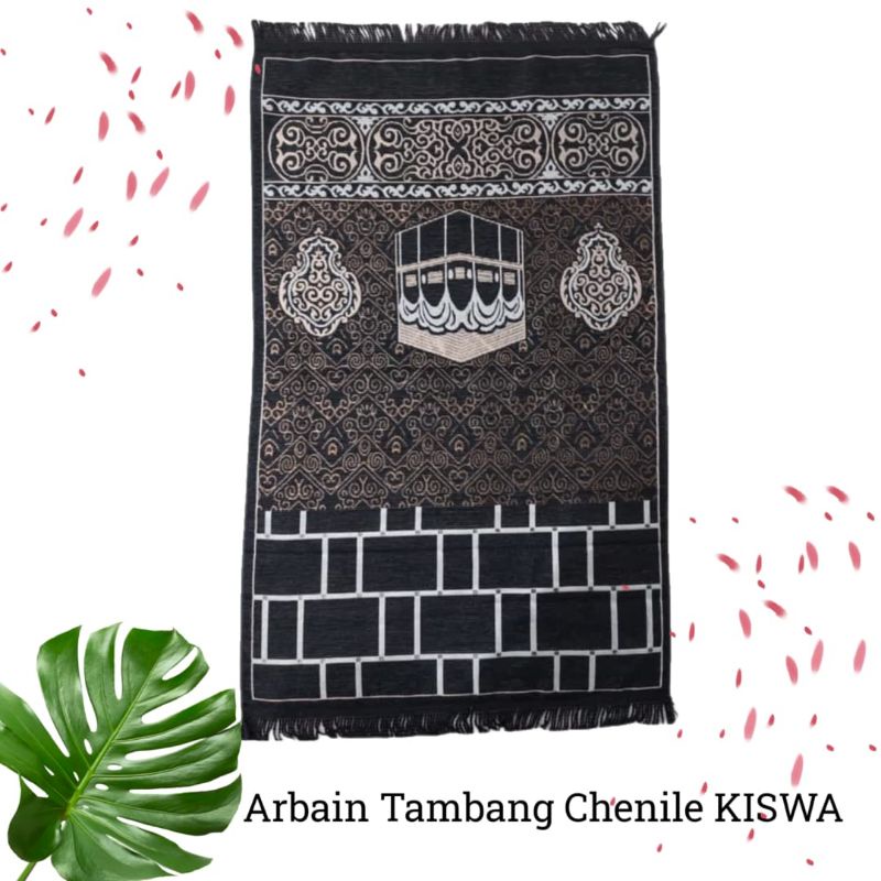 Sajadah Arbain Tambang Chenile Black Kiswa 67x110cm