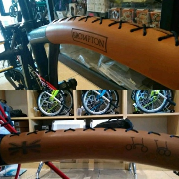 COVER FRAME SEPEDA LIPAT KULIT ASLI / AKSESORIS SEPEDA LIPAT