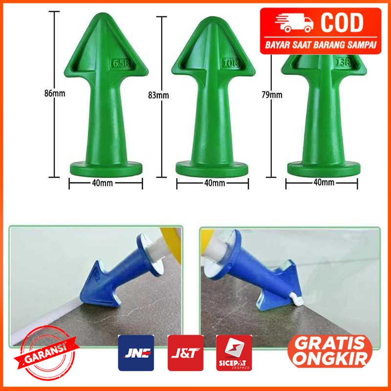 Set Nozzle Kepala Lem Ubin Caulking Finisher HG2598