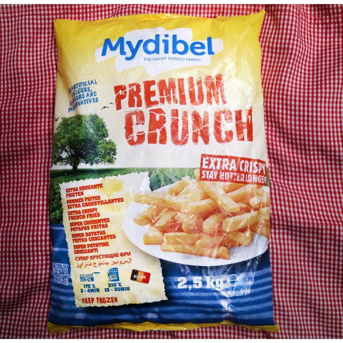 

MYDIBEL Premuim Crunc 2,5 kg - Kentang goreng Frozen Crispy Crunch 2.5kg | GLORY FARM