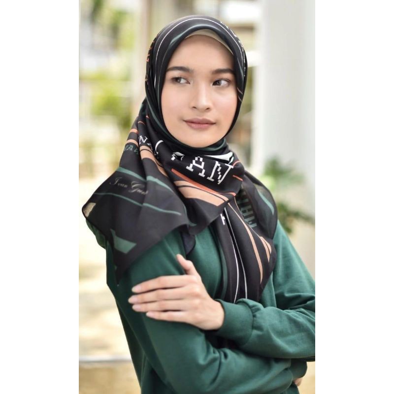 MANDJHA Hijab IVAN GUNAWAN MONOGRAM real pic 100%
