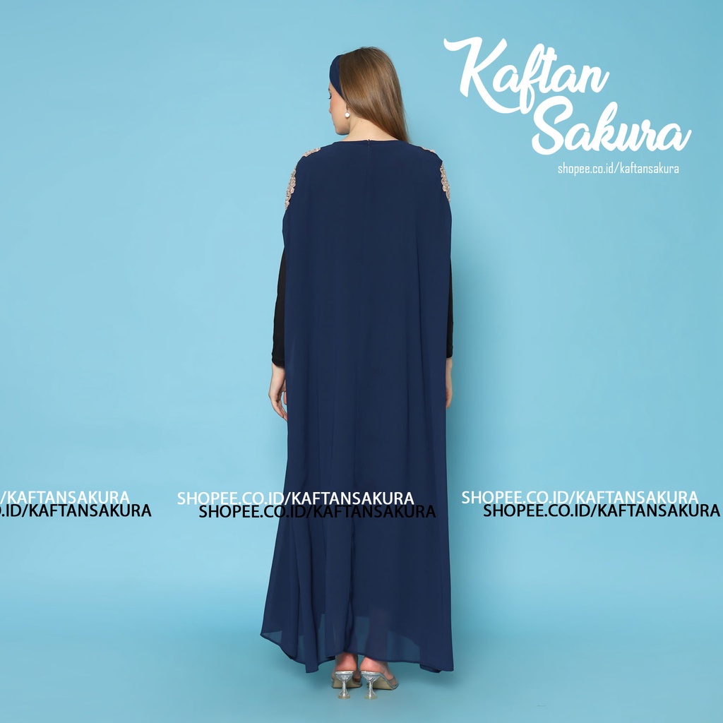 kaftan bordir wanita pesta free inner manset dan turban bordir mewah ukuran all size trendy kaftan dress untuk lebaran ramadhan pesta kondangan