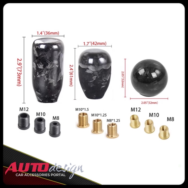 Gear Shift Knob Mobil Carbon Forged Universal