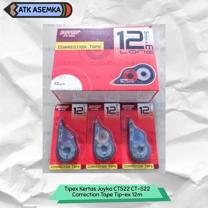 

Tipex Kertas Joyko CT522 CT-522 Correction Tape Tip-ex 12m Atk