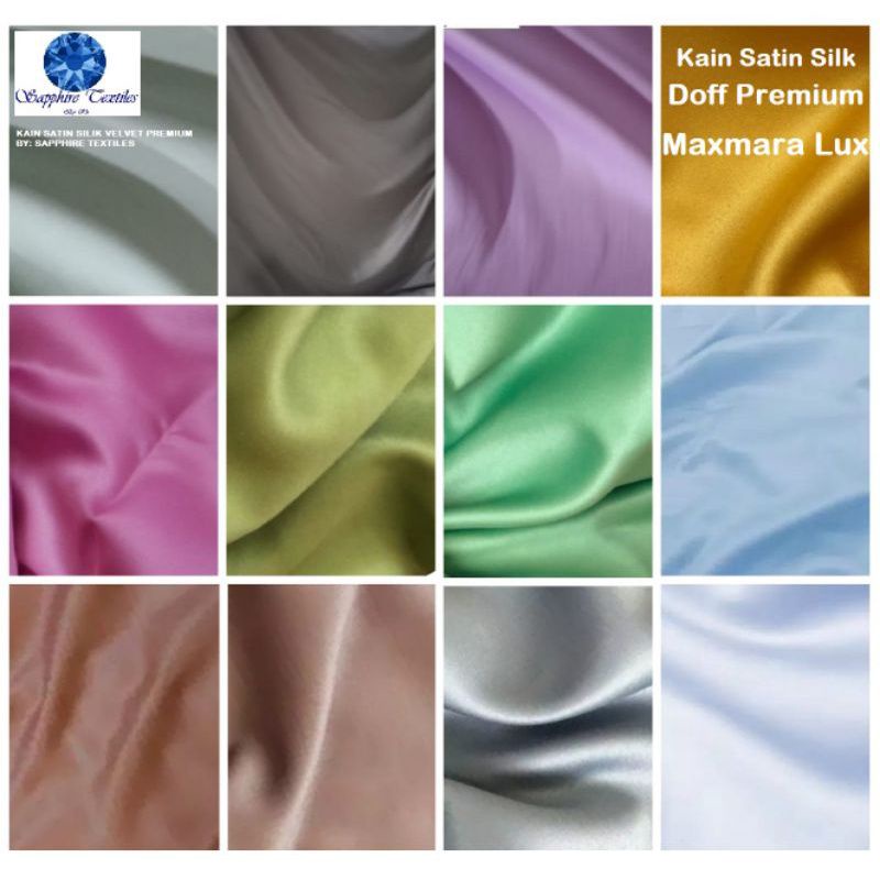 1 Meter Kain Satin Silk Velvet Premium (khusus 1m bisa beli 1) Kebaya Bridesmaid Jakarta Murah dan B
