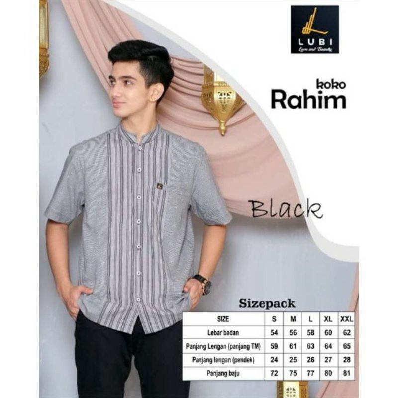 Rahim Lubi Koko Dewasa Lengan Pendek Black Coffe