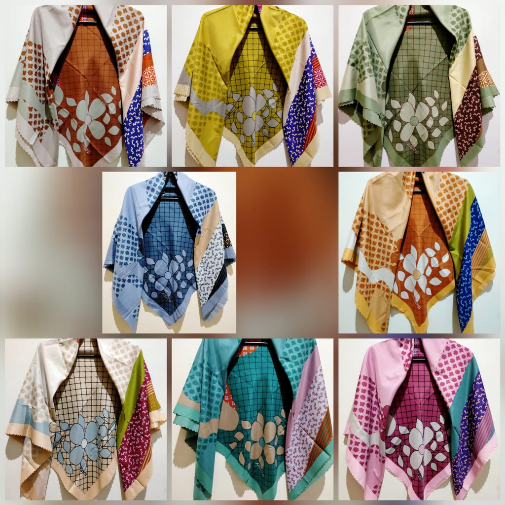 Hijab Azara Square Laser Cut / Jilbab Azara Segi Empat Motif A