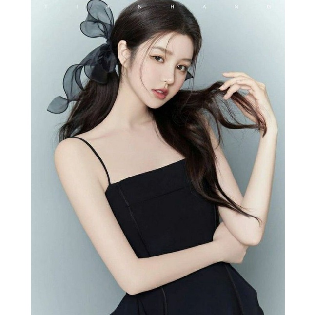 organza ribbon/jepit rambut pita korea