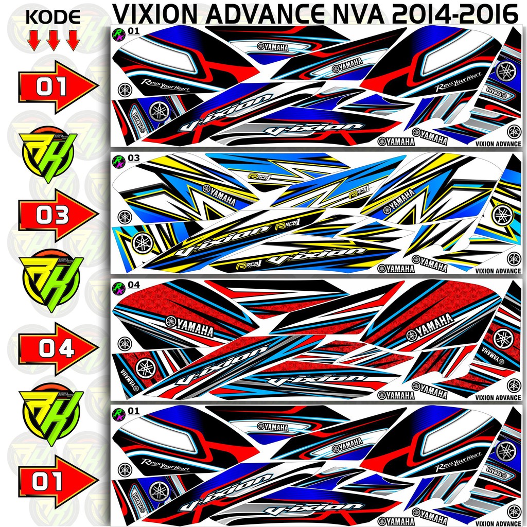 VIXION ADVANCE NVA 2014-2016) STRIPING VARIASI RK-A
