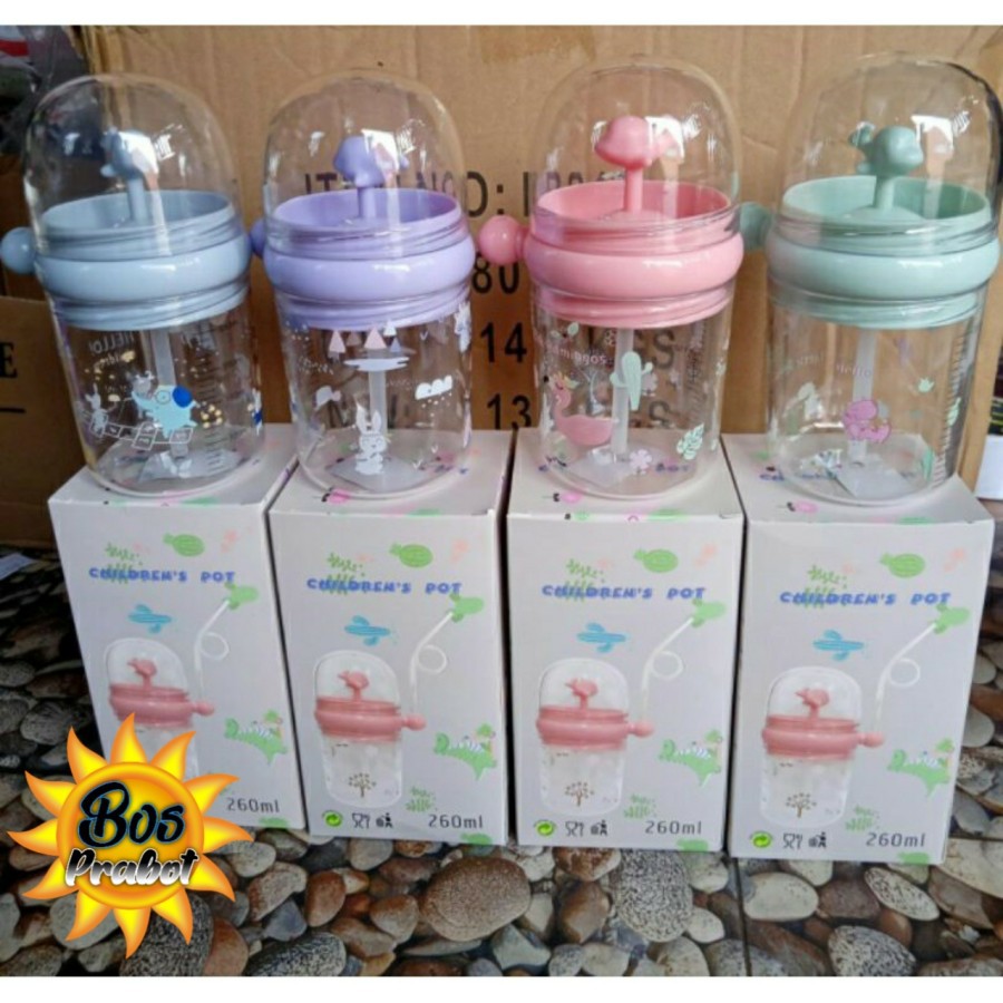 BPA FREE BOTOL MINUM ANAK AIR MANCUR KARAKTER PAUS UNIK LUCU