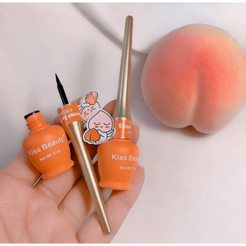 Eyeliner Peach Thailand Eyeliner Waterproof Liquid Eyeliner Kuas Kosmetik Mata Make Up Makeup
