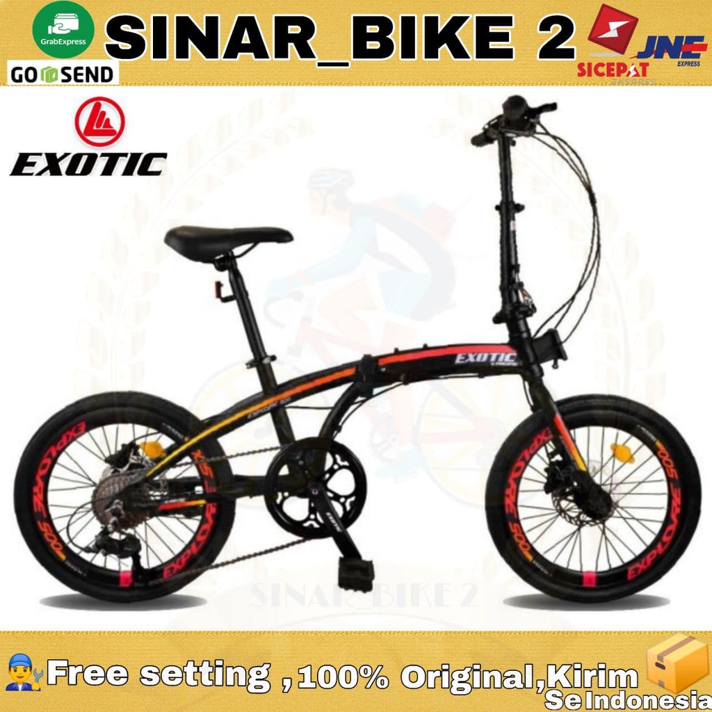 Sepeda Lipat 20Inch Exotic Explore 500 Pacific Alloy 9 Speed (Ekspedisi)