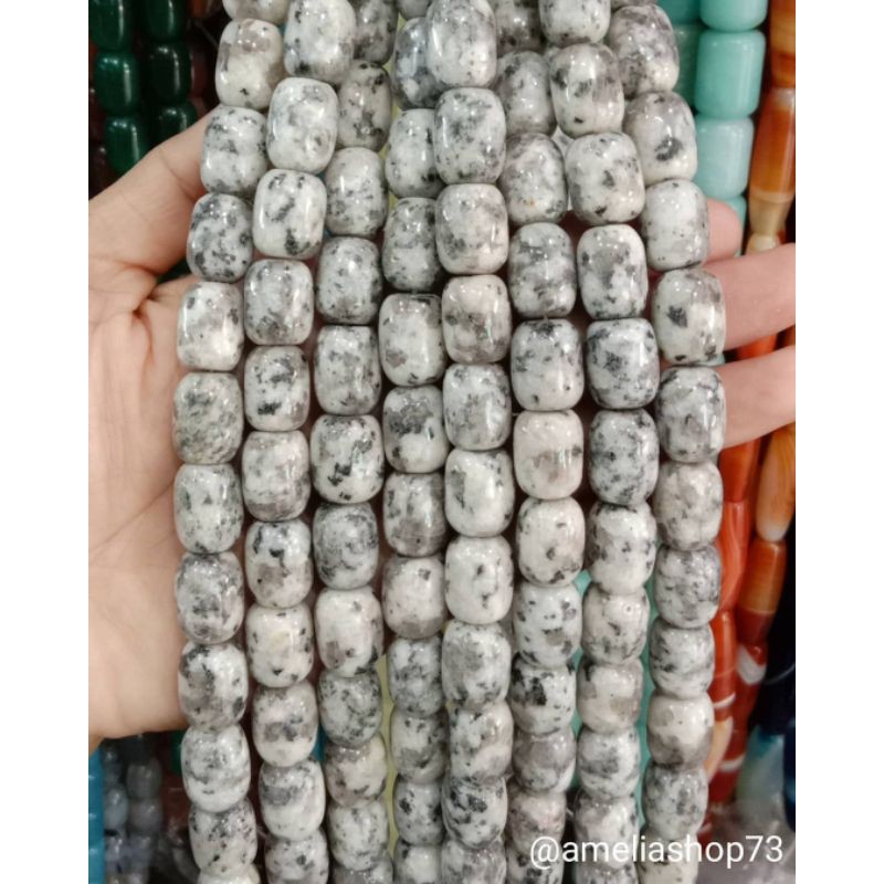 Bahan Batu Alam Dalmatian Jasper Tabung