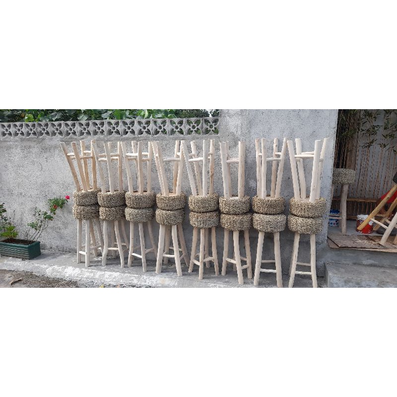 kursi stool bar seagrass