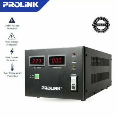 STABILIZER PROLINK PVS5001CD AVR SERVO MOTOR CONTROLLED / 5000VA