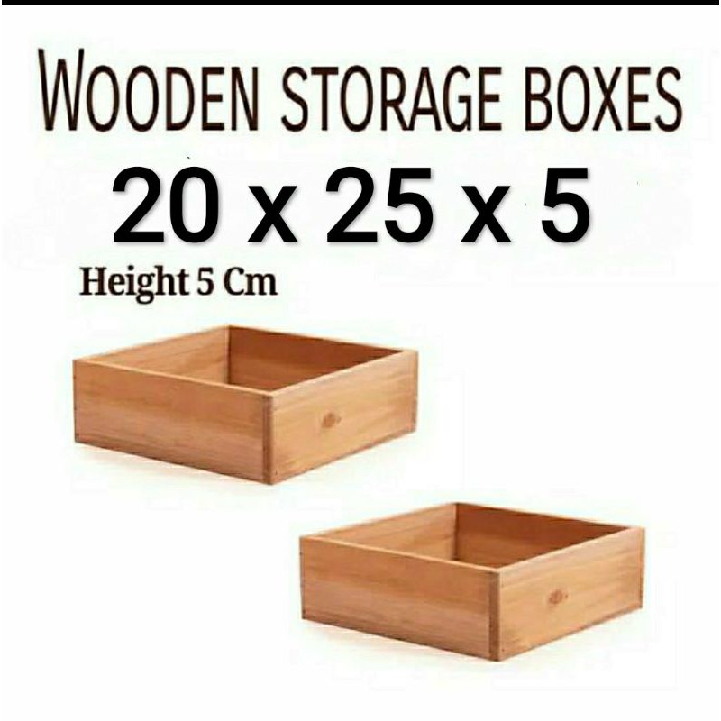 Wooden storage box 20x25x5 Cm Kotak kayu kotak seserahan penyimpanan