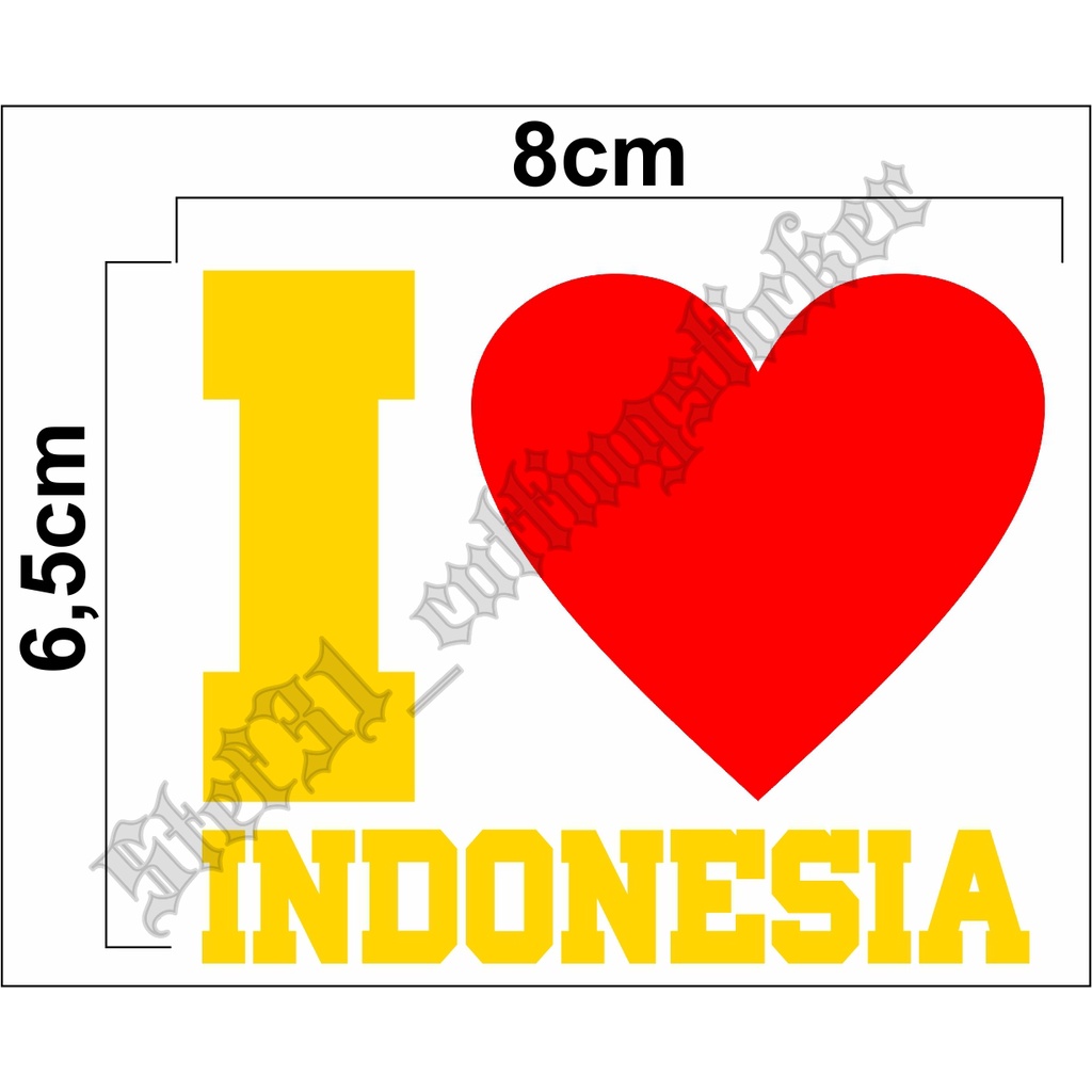 

Stiker cutting i love indonesia, cutting sticker love indonesia