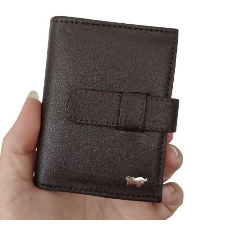 Dompet Kartu pria Wanita Model Gawang Kait pengunci
