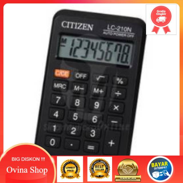 

TERLARIS Kalkulator Citizen Kecil LC 210 N