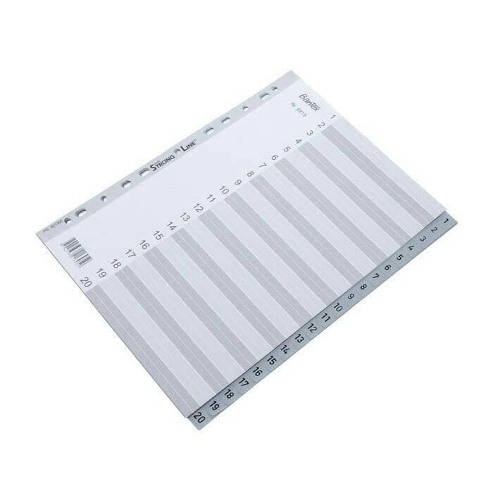 

BANTEX NUMERICAL INDEXES A4 20 PAGES (1-20 INDEX) #6213 05