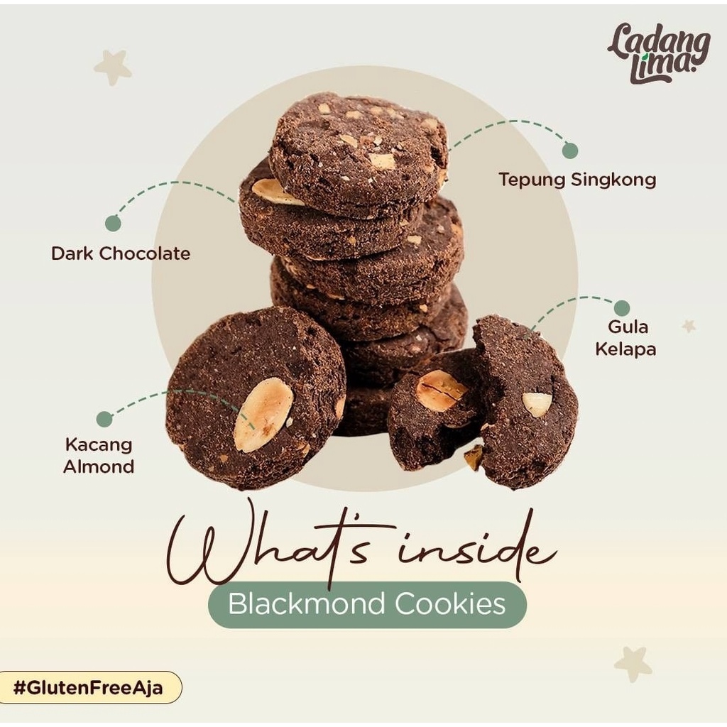 LADANG LIMA Blackmond / Pumpberry - Healthy Cookies Gluten Free / Biskuit Sehat Anak / Snack Diet