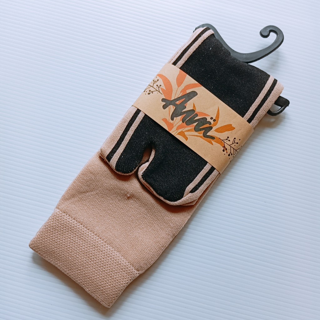 Kazarasock - Kaos Kaki Anak Jempol Telapak Hitam - Anna Jth-Cokelat Kulit