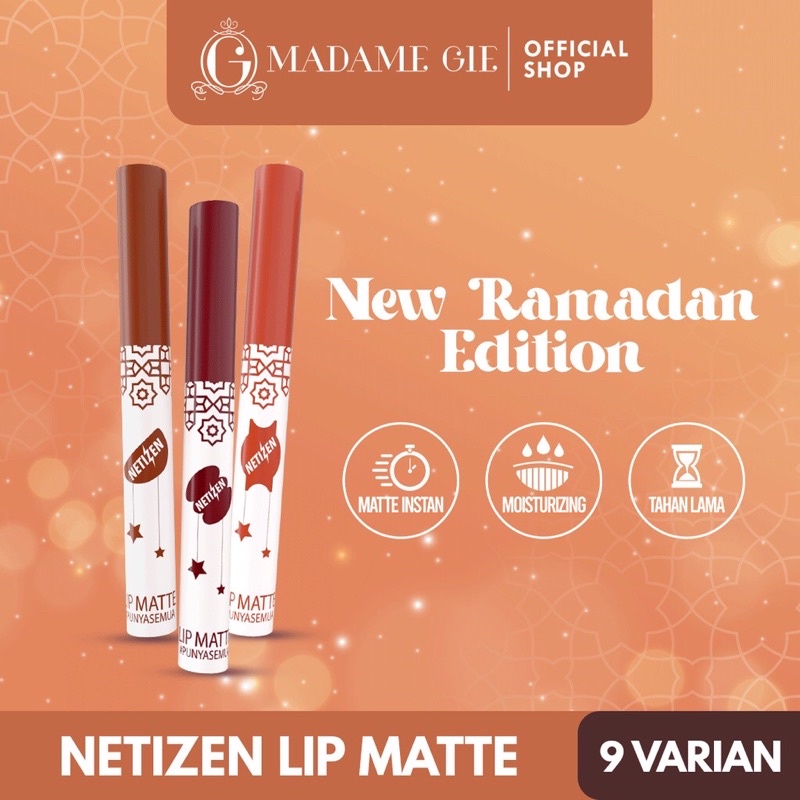 LIZBEAUTY - Madame Gie Lip Matte Netizen Ramadhan Series - Make Up Lipstick | Lip Cream