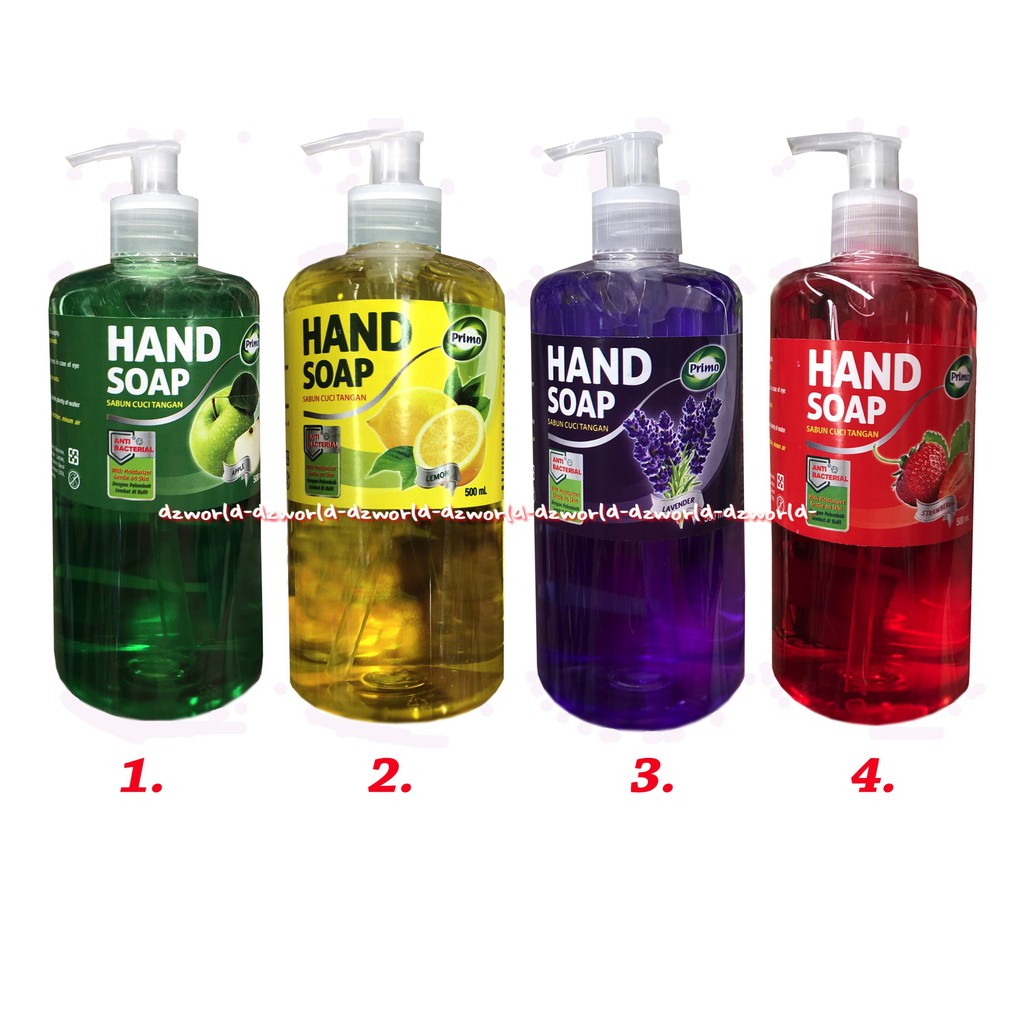 Primo Hand Soap Sabun Cuci Tangan 500ml Wangi Lemon Anti Bakteri Anti Bacteri Jeruk