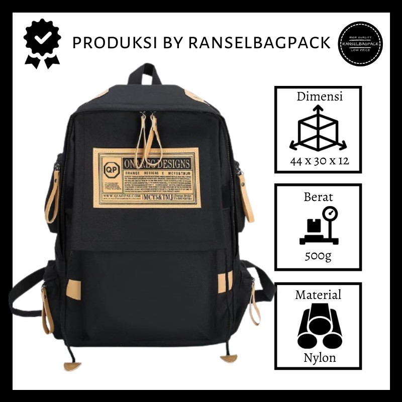 Tas Ransel Backpack Punggung Sekolah Anak Kerja Laptop 14 Inch Terbaru Kekinian  Pria Wanita