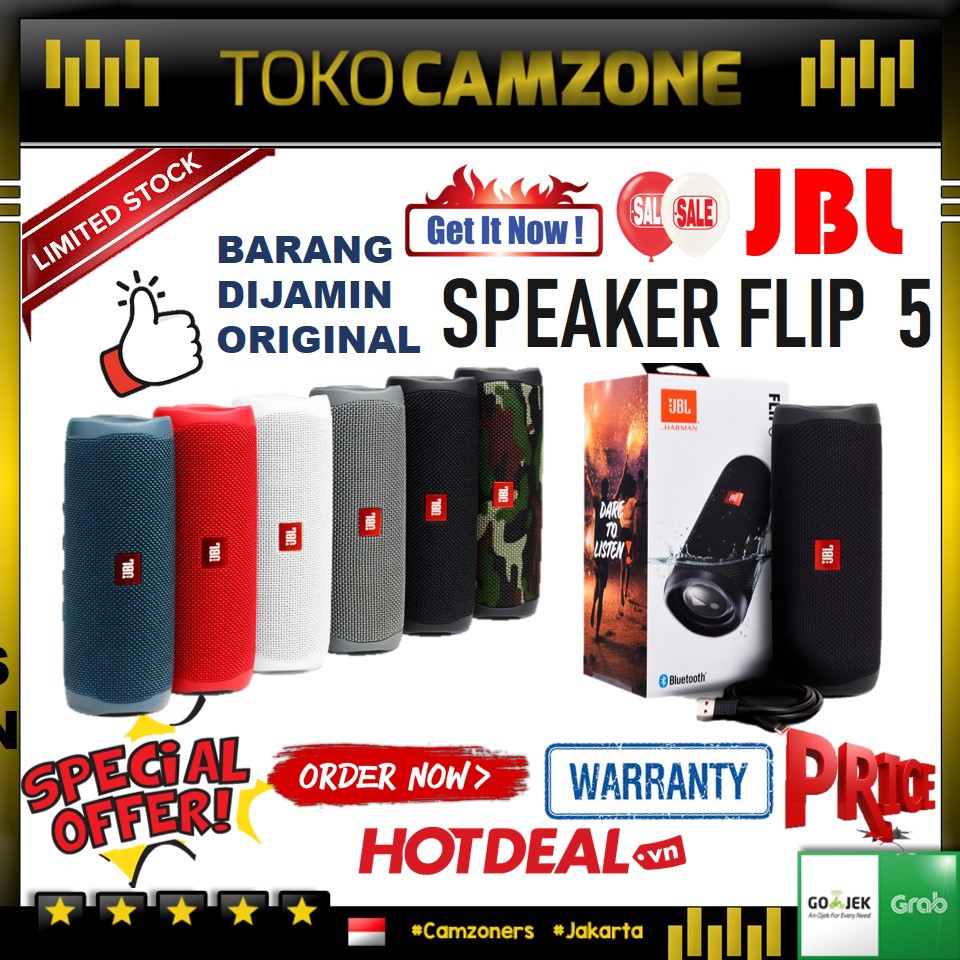 JBL Flip 5 Waterproof Portable Bluetooth Speaker - ORIGINAL-1