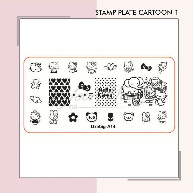 Stamp plate cartoon character nail art snoopy hello kitty mickey disney stamping nails