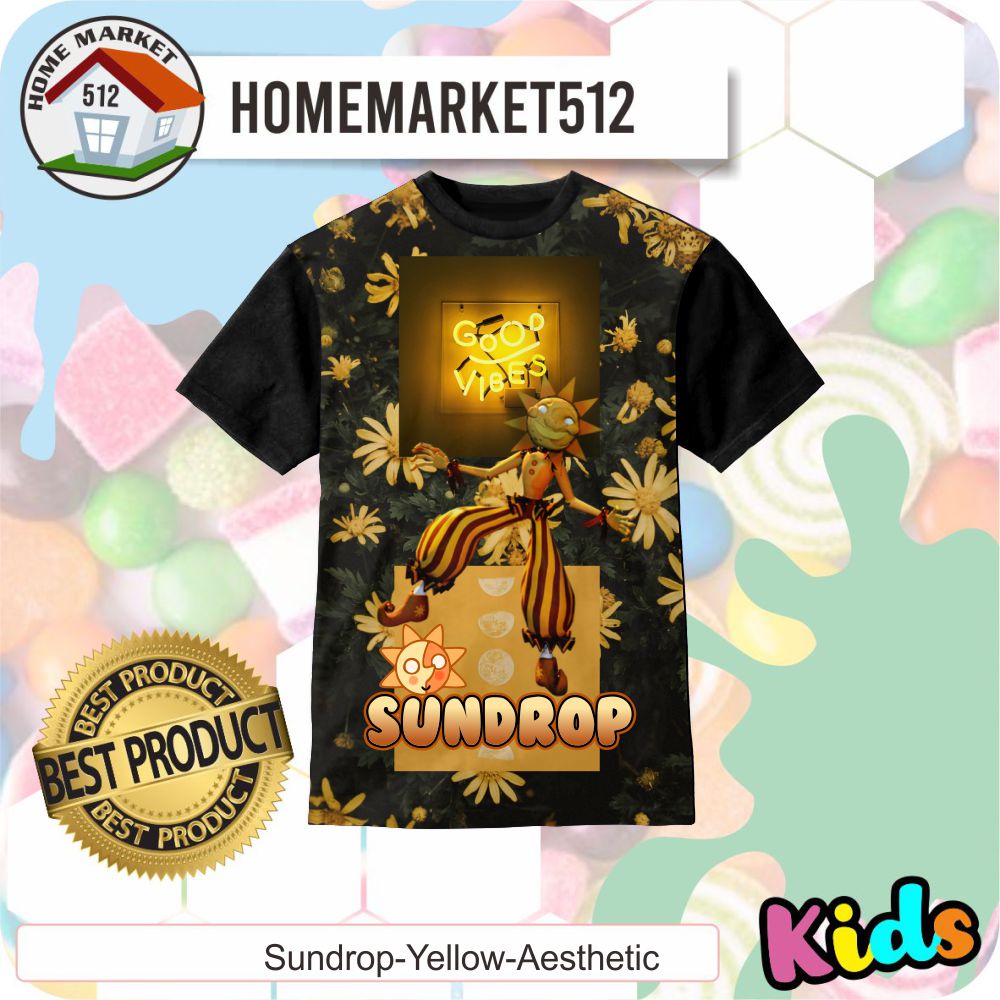 Kaos Anak Sundrop Yellow Aesthetic Kaos Anak Laki-Laki Dan Perempuan | HOMEMARKET512-0