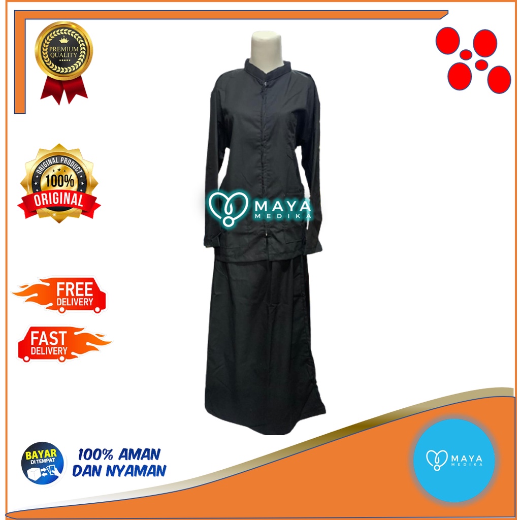 Baju Ok Hitam Lgn Panjang Rok - Baju Rest