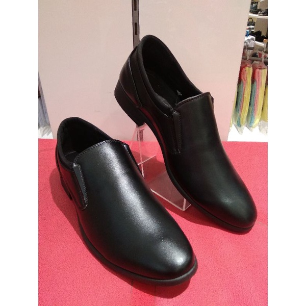 Pantofel Pria Black Bata Originl Sepatu Kerja Slip On ANTIBACTERIAL