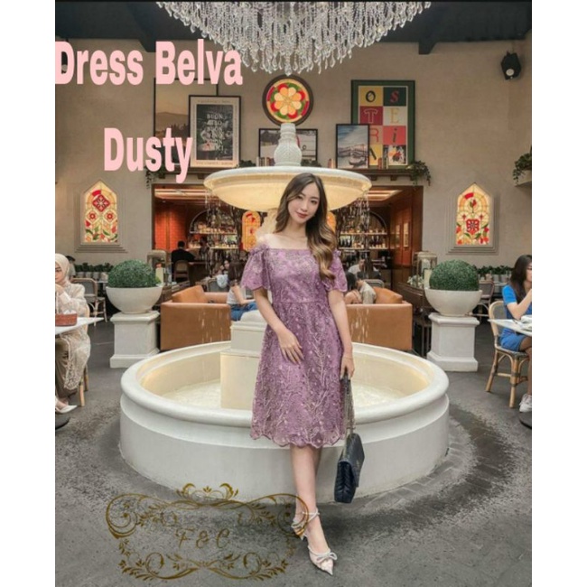 DRESS BELVA MUTIARA, TILE FURING, DRESS MAXY, 3 UKURAN