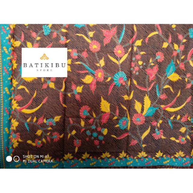 Kain Batik Pekalongan H. Santoso Motif 36 Hijau Toska Unggul Jaya