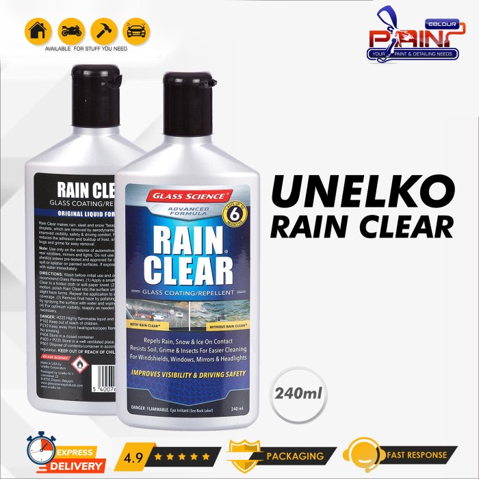 UNELKO Rain Cleaner Glass Science Rain Clear Glass Coating Repellent