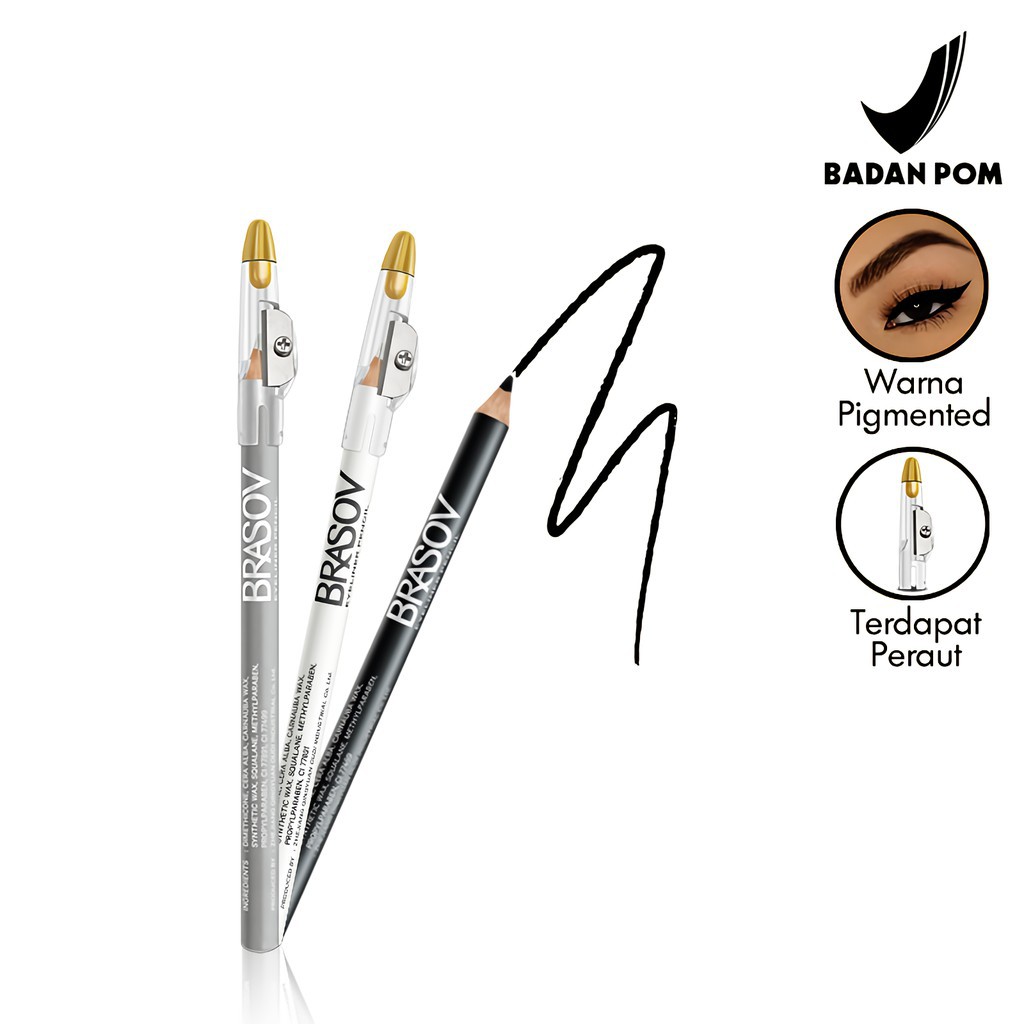 BRASOV PENSIL EYELINER DENGAN RAUTAN 1.1GR